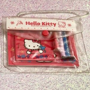 NEW Vintage Hello Kitty Stationery Set w/ Carrying Pouch – Sanrio 2001 – Unused